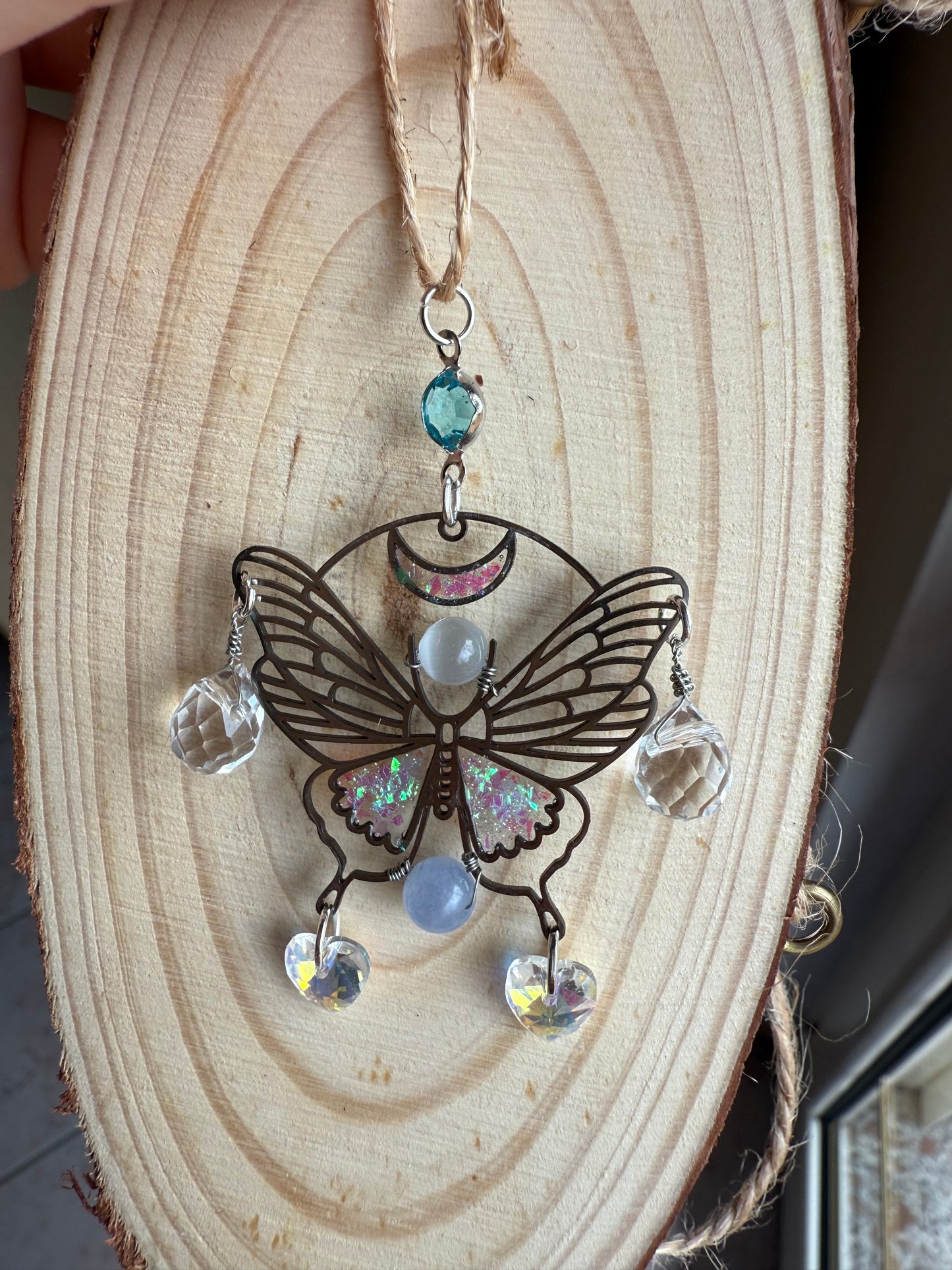 Mini Farfalla Suncatcher per auto