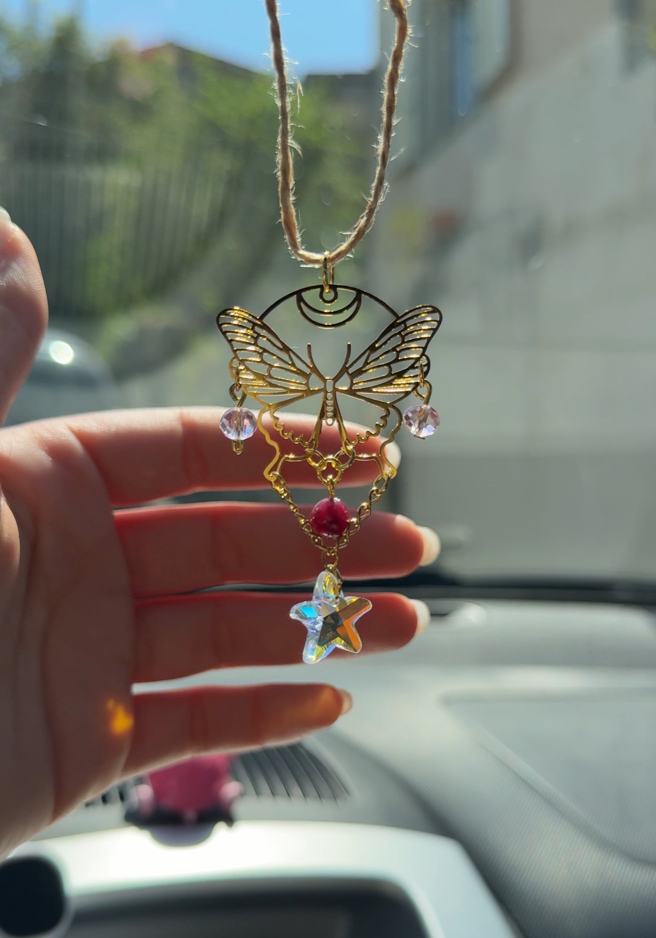 Mini Farfalla Suncatcher per auto