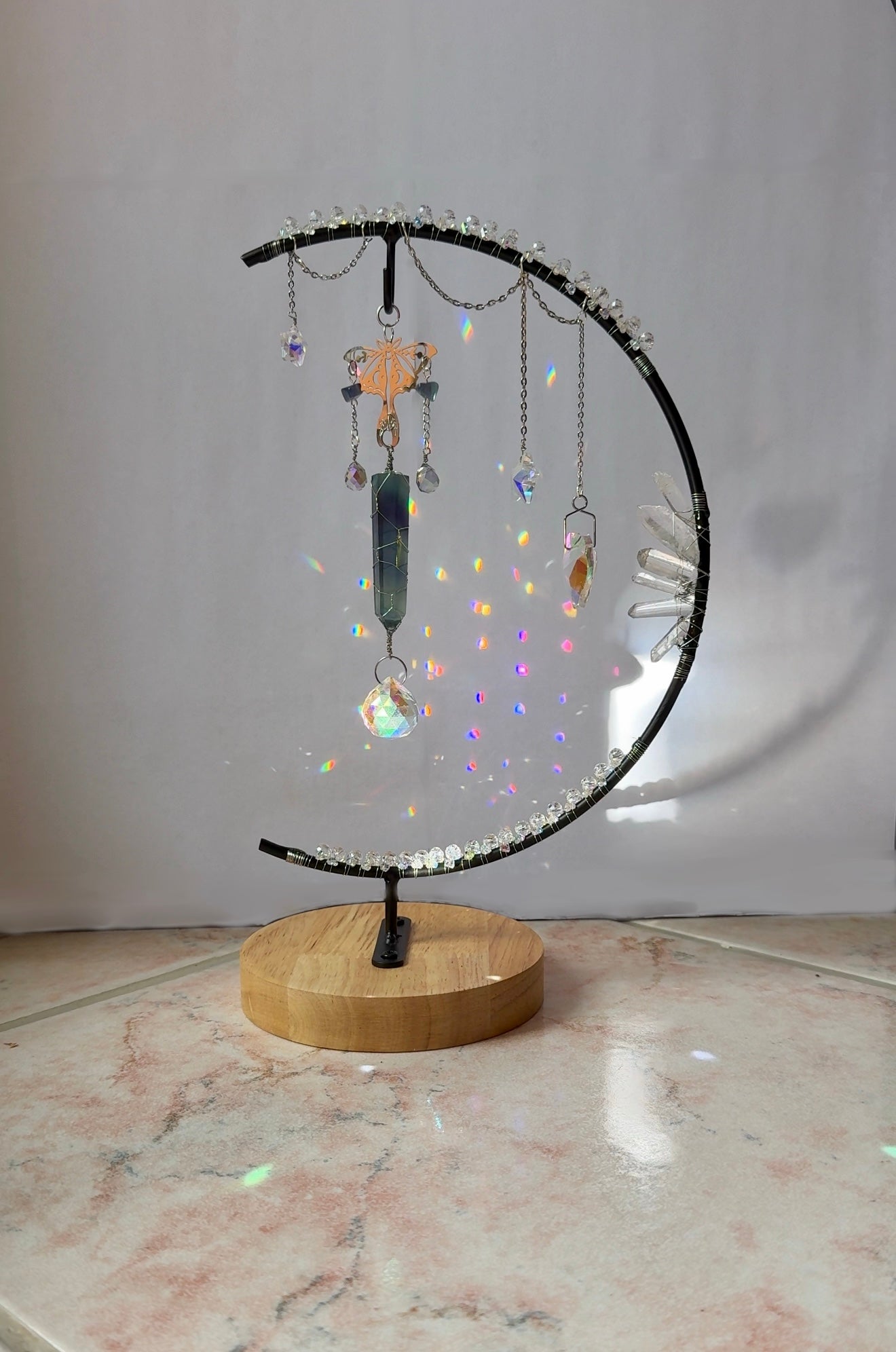 Acchiappasole da tavolo Golden Healer (Quarzo Guaritore)