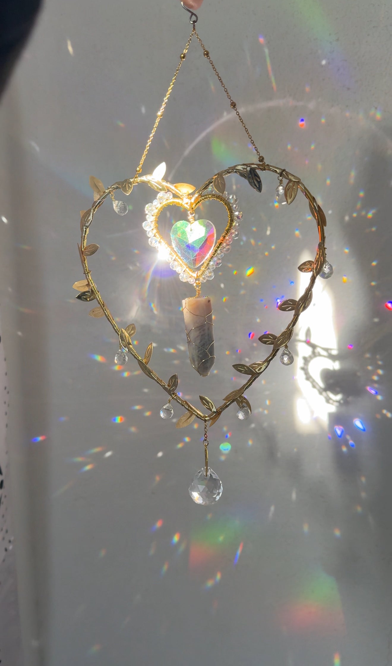 Acchiappasole Pietra di Luna (Adularia)