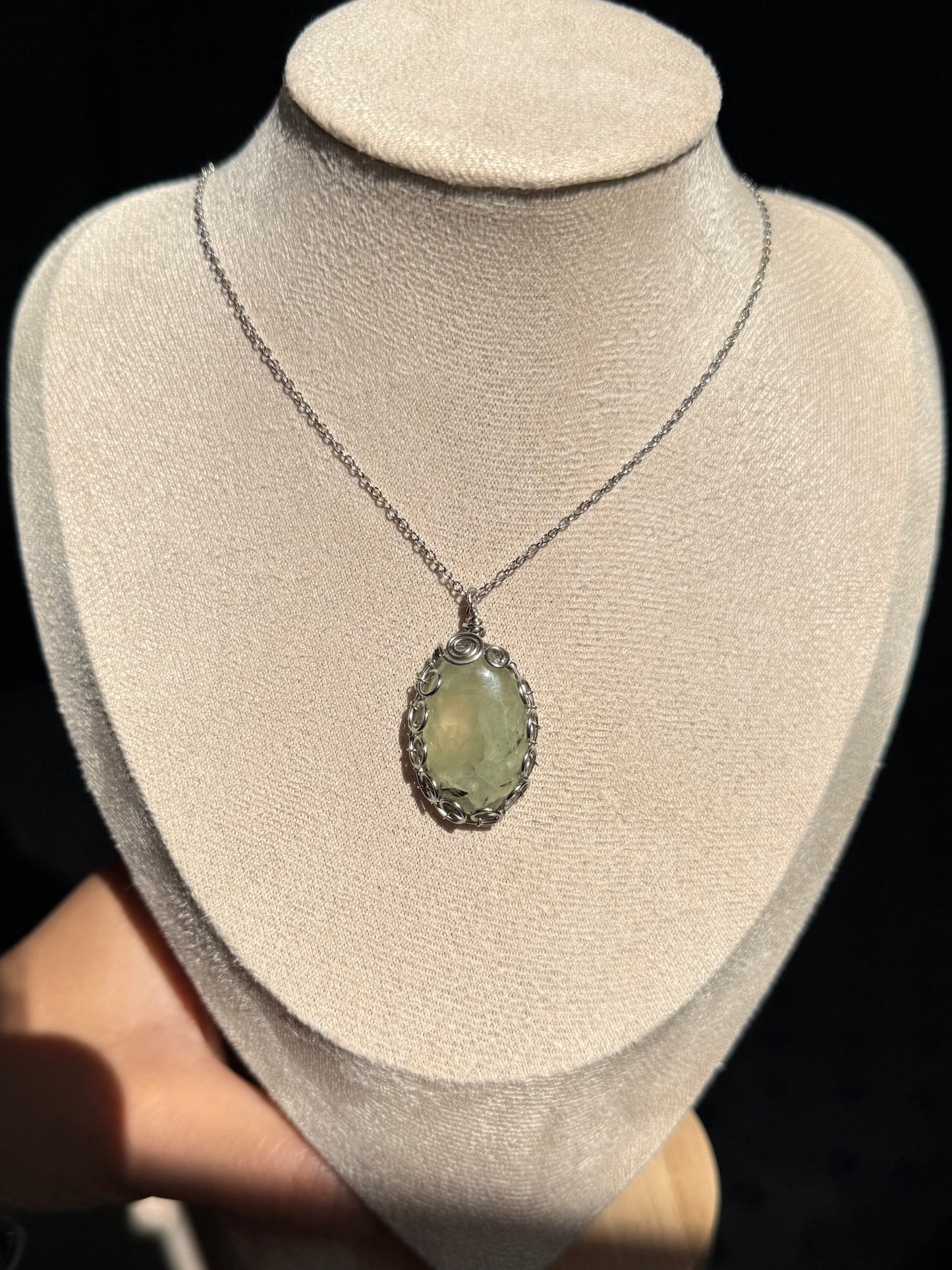 Collana Prehnite - "Ninfee" C. Monet