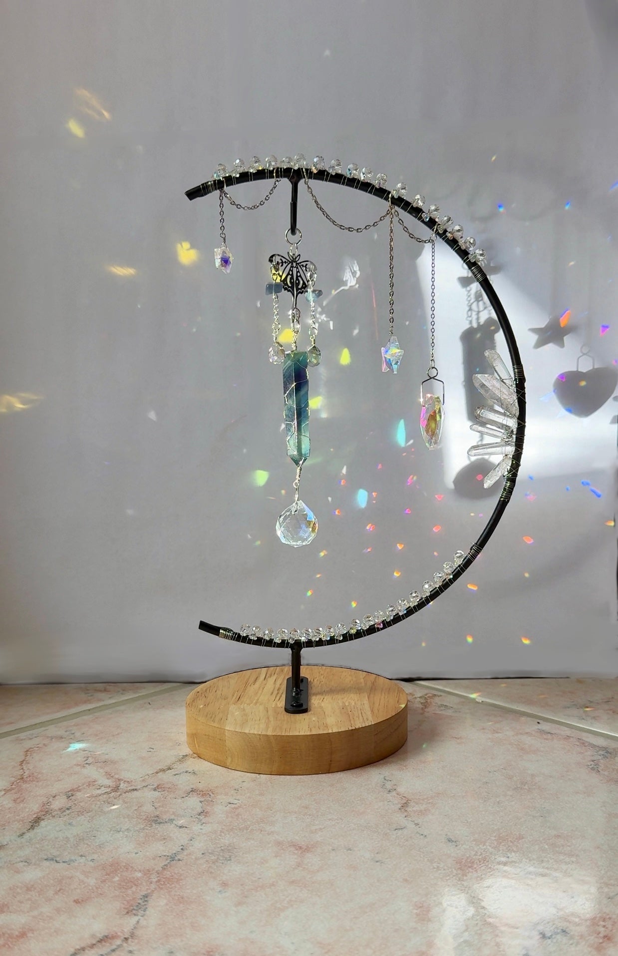 Acchiappasole da tavolo Golden Healer (Quarzo Guaritore)