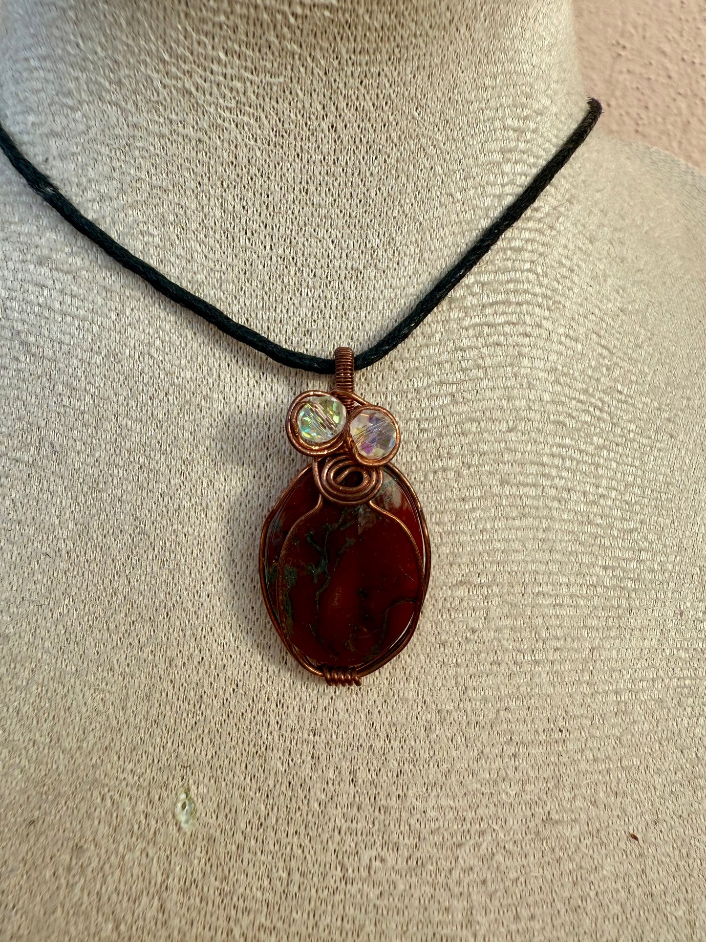 Collana Agata muschiata con Corniola