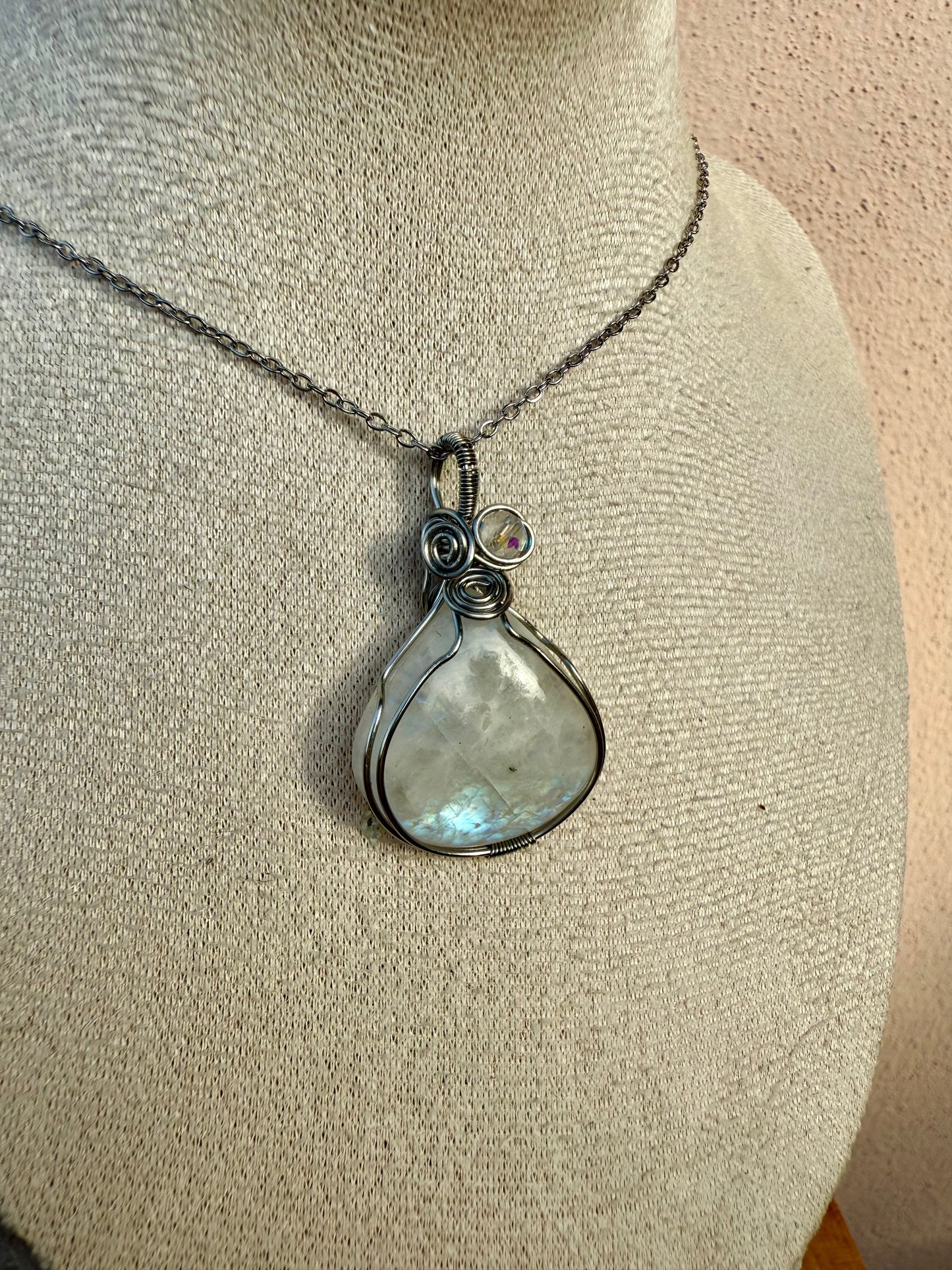 Collana Labradorite Bianca