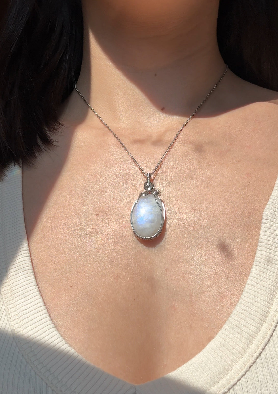 Collana Labradorite Bianca "Clair de Lune" di P.J. de Loutherbourg