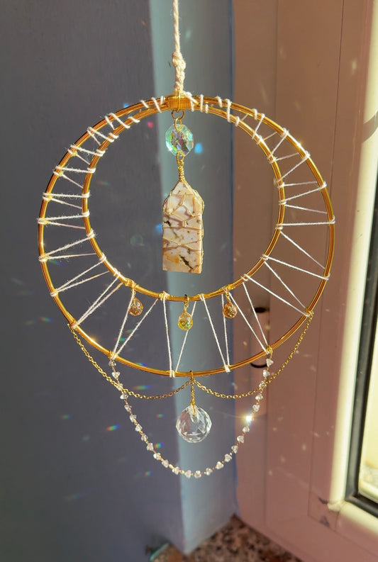 Doppio cerchio con Diaspro Oceano Orbicolare