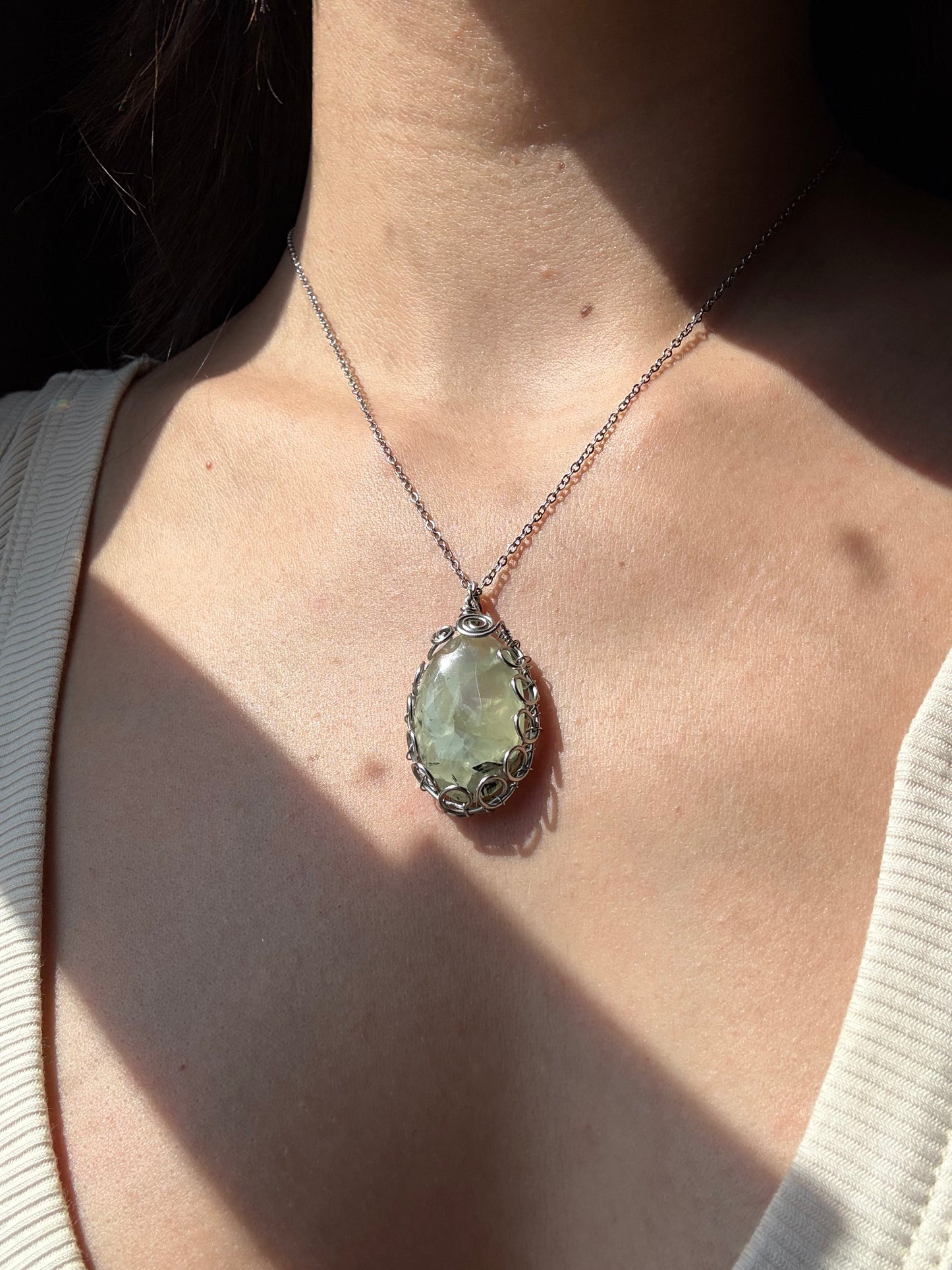 Collana Prehnite - "Ninfee" C. Monet