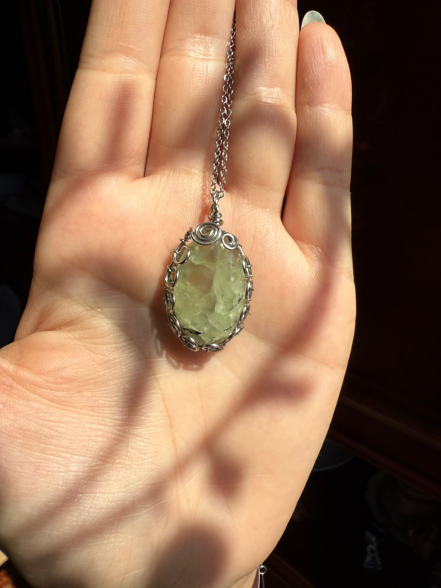 Collana Prehnite - "Ninfee" C. Monet
