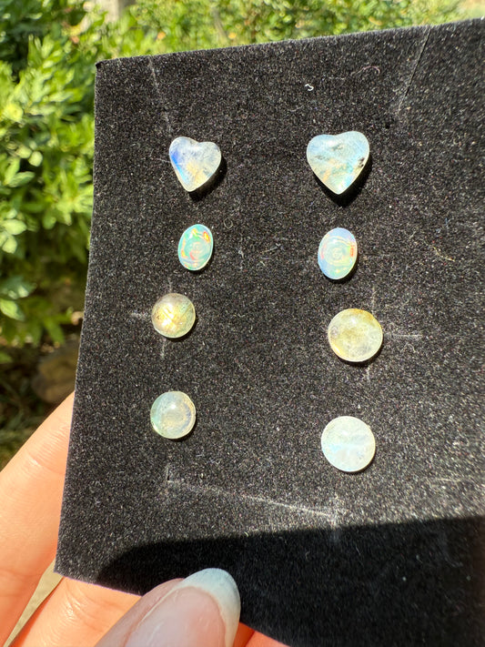 Orecchini A lobo varie pietre naturali